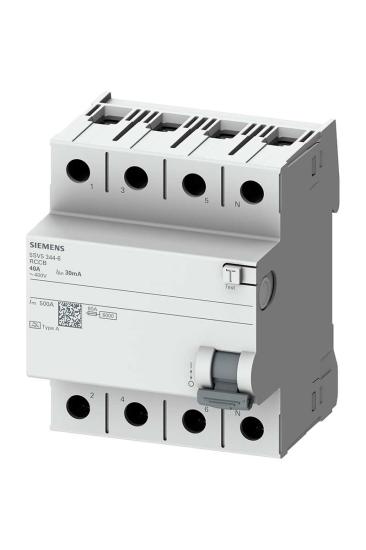 Siemens 5SV5342-6 25A 400V 30mA 3 Faz+Nötr Kaçak Akım Koruma Rölesi